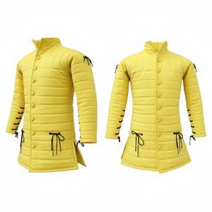 Abrigo Gambeson Medieval Hecho a Mano, Manga Larga, Acolchado Grueso de Algodón, Chaqueta Aketon Larga, Disfraz de Caballero para Recreación Histórica - Product Image 4