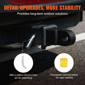 Supporto per Gancio di Traino Resistente con Forza di Rottura di 52900 Libbre per Gancio di Traino da 2 Pollici, Protezione per Tutte le Condizioni Atmosferiche - Product Image 5