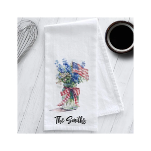 Paño de Cocina Floral Personalizado con Estampado de Flor de Pascua Rosa y Jarrón Azul, Paño de Cocina Rectangular de Algodón con Estampado Digital The Smiths - Product Image 5