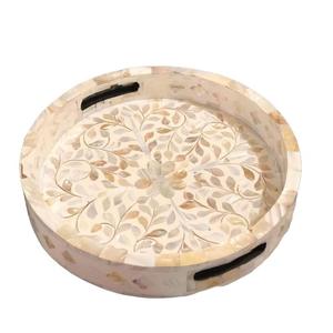 Bandeja Feng Shui de Lujo Hecha a Mano con Incrustaciones de Hueso Ecológicas, Diseño Decorativo Elegante, Calidad Premium para Servir en el Hogar y la Cocina - Product Image 2