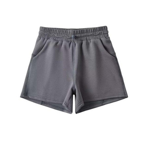 Shorts de Mujer de Color Sólido, Cintura Elástica, Rectos, Antiarrugas, con Bolsillos, Tejidos, Transpirables, Cintura Media, con Cordón, Negro, Gris, Blanco - Product Image 4