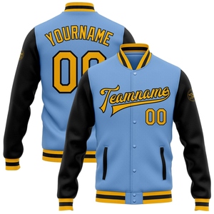 แจ็คเก็ตวาร์ซิตี้แบบมีกระดุมเต็มตัว สีดำ-ทอง-ขาว แบบสั่งทำจากโรงงาน OMMIZ INDUSTRY ขายส่งโดยตรง - Product Image 2