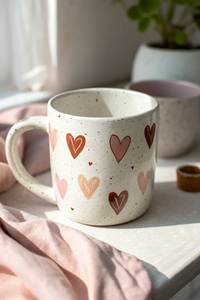 Taza de Cerámica Vintage Resistente al Calor, Apta para Lavavajillas y Microondas, con Diseño de Hojas, Gran Capacidad, para Café y Té, para el Hogar y la Oficina - Product Image 1