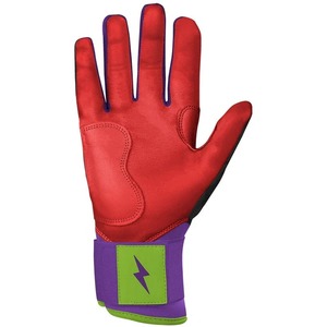 Mens Woven Polyester Cotton Heavy Duty Leather Baseball Batting Gloves Right Hand XXL Breathable Quick Dry <b>Hook</b> Loop Closure - Product Image 2