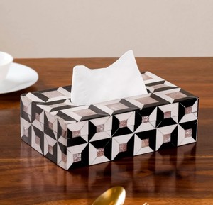 Elegant Handmade Resin Tissue Cover Decorative Tissue Holder for Bathroom <b>Vanity</b> and Dining <b>Table</b> Setup - Product Image 2