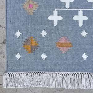 Durable Versatile Artisanal Cotton Dhurrie <b>Rugs</b> <b>Boho</b> Inspired Home Decor Set-007 - Product Image 5