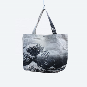Sac à main en toile de coton biodégradable et écologique imprimé sans azo sac en toile décontracté à double poignée à prix abordable - Product Image 1