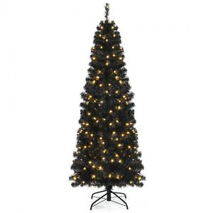 Albero di Natale e Halloween Artificiale Pre-Illuminato con Punte in PVC e Luci Bianco Caldo - Product Image 6