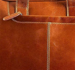 Brown Genuine Leather <b>Laptop</b> bag Waterproof Business Bag Shoulder Strap Office Travel - Product Image 2