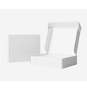 Caja de correo blanca de 3 capas de 5 x 5 x 5 pulgadas, caja de embalaje corrugada para envíos de comercio electrónico y uso minorista - Product Image 1