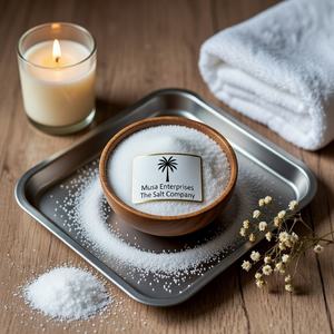 Sal de Baño Natural Blanca de Grano Fino Tallada, Moderna, Renovadora, Mineral, para Terapia de Spa, Relajante, Cristal Puro, Mezcla para el Cuidado del Bienestar - Product Image 5