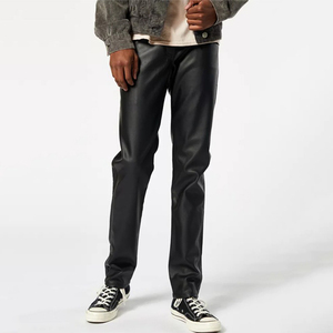 Pantalon en cuir pour homme, coupe slim, cuir véritable de haute qualité, pantalon en cuir d'agneau, meilleur prix - Product Image 2