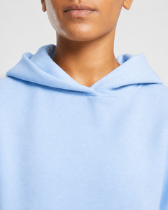 Light Blue Hooded Pullover Sweatshirt Solid Color Cotton Fleece Regular Sleeve Autumn Wear Men's Casual Streetwear - Product Image 5