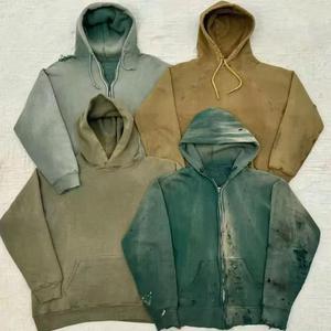 เสื้อฮู้ดดี้แบบย้อมสีเอซิดที่ปรับแต่งได้ ผลิตจากผ้าฝ้าย 100% เป็นมิตรต่อสิ่งแวดล้อม ระบายอากาศได้ดี ดีไซน์ทันสมัย คุณภาพสูง - Product Image 4
