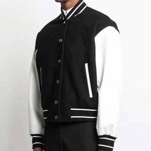 Custom <b>Men</b> <b>Canvas</b> Stand Collar Letter Pattern Winter Varsity <b>Jacket</b> High Fashion Casual Outdoor Windproof Breathable Quick Dry - Product Image 4