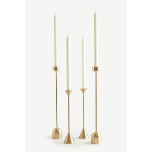 Ensemble de chandeliers en laiton avec bougies blanches pour la décoration de la maison, centres de table durables en métal, avec les deux supports de bougies - Product Image 3