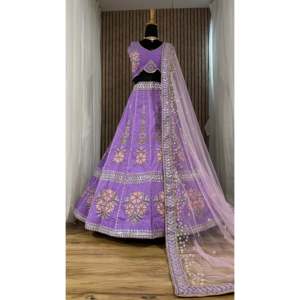 Designer <b>Rainbow</b> <b>Sequins</b> Work Party Wear Lehenga Choli for Weddings - Product Image 3