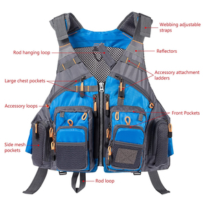 Gilet de pêche personnalisé pour hommes 2026, réglable pour la pêche à la mouche, au black-bass et les activités de plein air, respirant et ajustable - Product Image 3