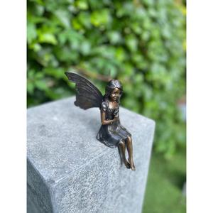 Handcrafted Bronze Sitting <b>Fairy</b> Sculpture Garden Farm Decor Metal <b>Fairy</b> <b>Ornaments</b> Handmade Customizable Designs - Product Image 3