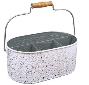 Fabricante y Exportador de Cestas de Almacenamiento de Metal Galvanizado para Herramientas de Limpieza, Utensilio Esencial para el Hogar, Almacenamiento y Transporte - Product Image 1