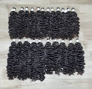 Extensiones de cabello humano sin procesar 100% de alta calidad, cutícula alineada, cabello virgen rizado suelto a granel para mujeres negras - Product Image 5