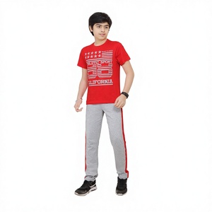 Camiseta Deportiva Informal de Algodón 100% Transpirable y Ecológica para Niños, Primavera-Otoño, Cuello Redondo, Manga Corta, Color Personalizado, Venta al Por Mayor - Product Image 1