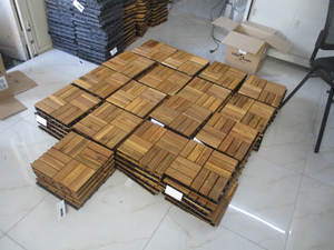 Baldosas de Madera Compuesta de Acacia para Exterior, Cuadradas, Cepilladas, Impermeables, Antideslizantes, 300x300mm, para Patio Trasero - Product Image 5