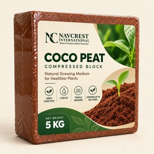Bloque de Turba de Coco Comprimida de 5 kg, EC 0.5, Capacidad de Rehidratación de 80 Litros, Ecológico, Triple Lavado, Biodegradable, Alto Contenido de Agua - Product Image 1