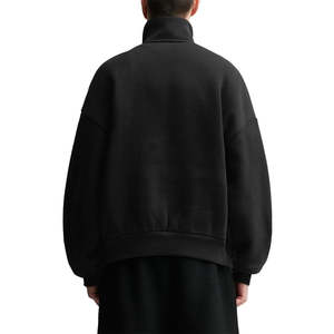 Sudadera con capucha de forro polar con cremallera, personalizada, extragrande, de ajuste ceñido, transpirable, 100% fibra de bambú, de punto, para invierno, estilo urbano, para mujer - Product Image 2