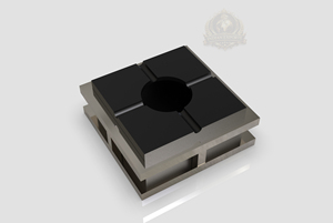 Cendrier de luxe en argent pour l'Arabie Saoudite, cendrier moderne pour cigares en métal et bois, design du Golfe, Dubaï, Riyad - Product Image 3
