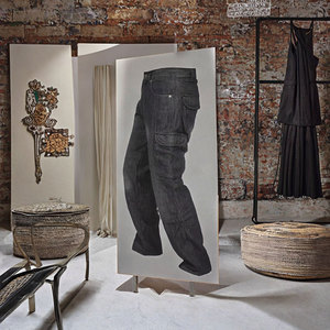 Jeans de Motocicleta para Hombre en Mezclilla Lavada con Bolsillos para Equipo de Protección, Transpirables, Resistentes a la Abrasión, para Todas las Estaciones - Product Image 4