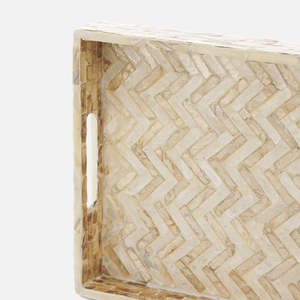 Bandeja Rectangular con Incrustaciones de Madreperla y Cubiertos Dorados para Decoración de Fiestas, Platos y Vajilla de Diseño Moderno - Product Image 6