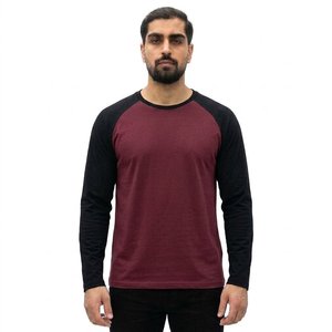 T-shirt à manches courtes pour homme, vert olive, manches raglan, bordure contrastée noire, col rond, coupe classique, streetwear, respirant, séchage rapide - Product Image 3