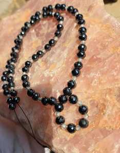 ลูกปัดเพชรโมอิสซาไนต์สีดำและสีขาวขนาด 20 นิ้ว เกรด AAA สำหรับทำเครื่องประดับสวยงาม - Product Image 1