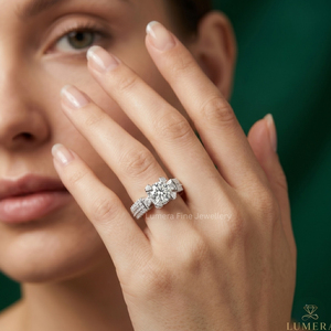 Luxury 9K 10K 14K 18K White Gold Round Cut Moissanite Engagement Ring for Women with IGI Certificate - Product Image 6