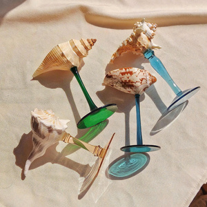 Handcrafted Seashell Martini Glasses Beach Wedding <b>Drinkware</b> Unique Coastal Style Shell Cup For Decor Turbo Shell Wedding Gift - Product Image 2