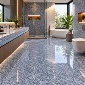 Dalle de granit poli bleu lavande de luxe pour intérieurs résidentiels haut de gamme, cuisine, salle de bain, salon, bureau, réception - Product Image 4