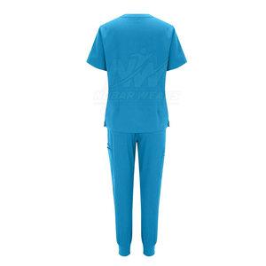 Professional Hospital <b>Scrub</b> <b>Set</b> For Women Short Sleeve Medical Uniform With Comfortable Straight Leg Pants - Product Image 2