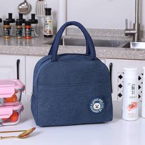 Professional Denim Blue Insulated Lunch Tote Large Capacity Leakproof Food <b>Storage</b> Handbag for Work Travel Snacks - Product Image 4