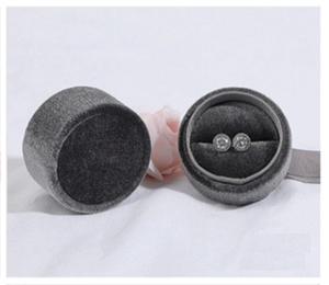 Luxury Velvet Jewelry <b>Gift</b> <b>Box</b> with Ribbon for Ring <b>Earrings</b> Pendant Wedding Packaging - Product Image 3