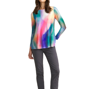 Crop top pour femme de haute qualité, 100% coton, tie-dye, décontracté, motif 3D, t-shirt, dernier design, chemisiers tie-dye pas chers - Product Image 4