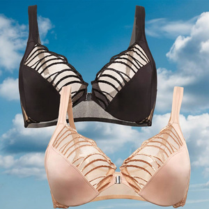 Vente en gros Soutien-gorge push-up à armatures pour femme en dentelle, bretelles convertibles, confort quotidien, tissé respirant, bonnet complet uni, Birlag Sports - Product Image 3
