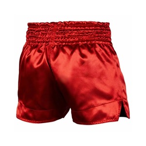 Unisex <b>Black</b> Polyester Boxing Shorts Regular Fit Stretch Breathable Martial Arts Wear Adult Size Custom Logo Front Position - Product Image 4