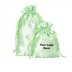 Customized Lightweight Satin Jewelry <b>Pouches</b> with <b>Drawstring</b> Closure for Gift Packaging-Craftjaipur Brand - Product Image 3