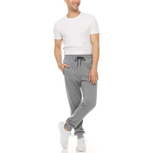Nouvel Arrivage – Pantalon de Survêtement Décontracté pour Homme en Coton/Polyester, Respirant, Écologique, avec Cordon de Serrage à la Taille et Poches Zippées, Bordures Côtelées - Product Image 1