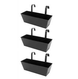 Decorative Metal Planter Pot Hanging Railing Hanger Hot Sale Planter Metal Pot Holder For Customized Sale - Product Image 2