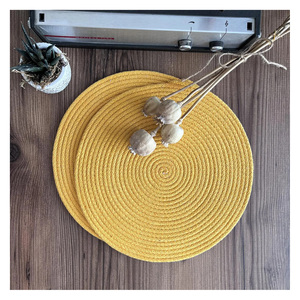 Round Jute Placemats Eco friendly products Made in India Placemat <b>Table</b> Decoration Wholesale Sea Grass Placemats Wicker Mats - Product Image 6