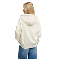 Sweat-shirt à capuche surdimensionné en polaire pour femme, couleur unie, fermeture éclair sur le devant avec poches, vêtements d'automne