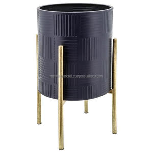 Décor à la maison décoratif carré or fer métal Pot de fleur support Pot de fleur pour balcon - Product Image 2