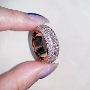 Bubble Full Band <b>Ring</b> 5 Row Eternity <b>Ring</b> GRA 925 Solid Silver Moissanite <b>Ring</b> Iced Out <b>Men</b> Diamond <b>Ring</b> Iced Out Jewelry - Product Image 3